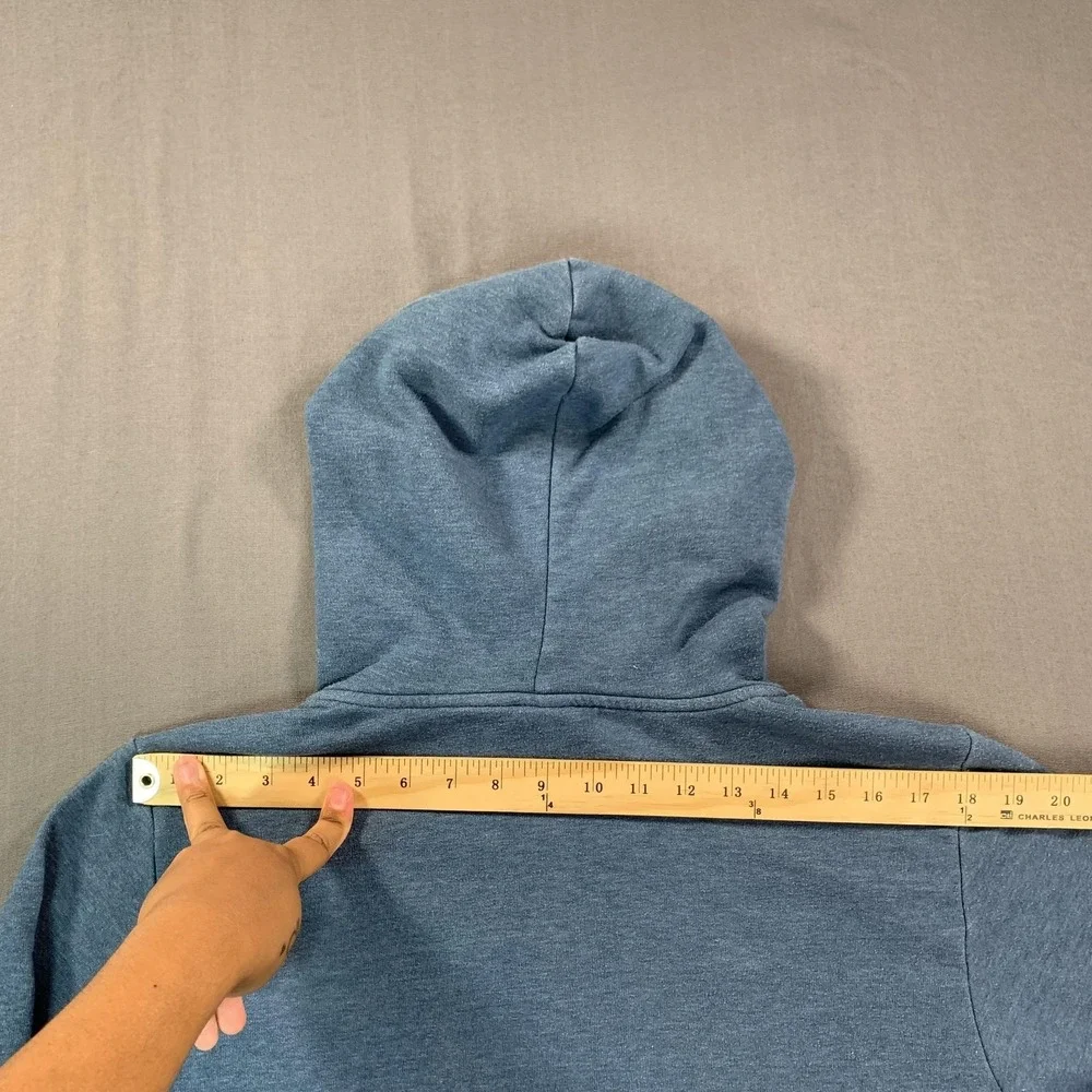 The‎ North Face Hoodie Mens Medium Blue Fleece Pullover Never Stop Exploring